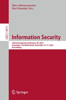 Abbildung von Athanasopoulos / Mennink | Information Security | 1. Auflage | 2023 | beck-shop.de