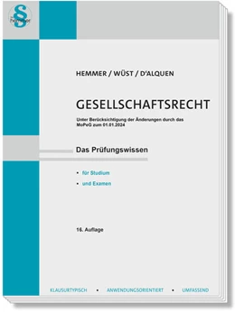 Abbildung von Hemmer / Wüst | Gesellschaftsrecht | 16. Auflage | 2024 | beck-shop.de