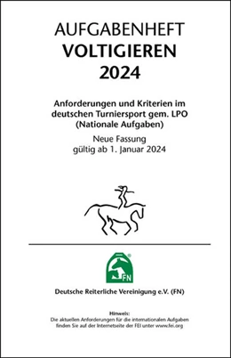 Abbildung von Deutsche Reiterliche Vereinigung E. V. (Fn) | Aufgabenheft - Voltigieren 2024 | 1. Auflage | 2023 | beck-shop.de