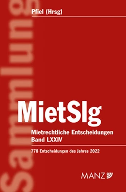 Abbildung von Pfiel | Mietrechtliche Entscheidungen MietSlg | 1. Auflage | 2023 | beck-shop.de