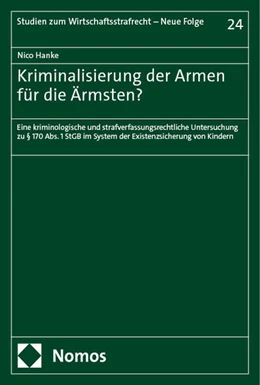 Abbildung von Hanke | Kriminalisierung der Armen für die Ärmsten? | 1. Auflage | 2024 | beck-shop.de