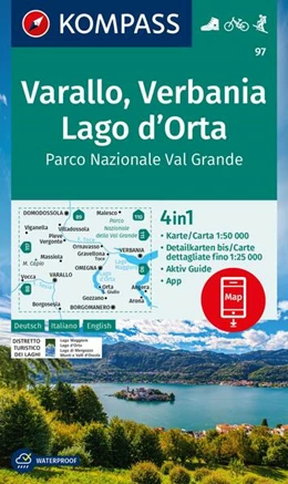 Abbildung von KOMPASS Wanderkarte 97 Varallo, Verbania, Lago d'Orta, Parco Nazionale Val Grande 1:50.000 | 2. Auflage | 2024 | beck-shop.de