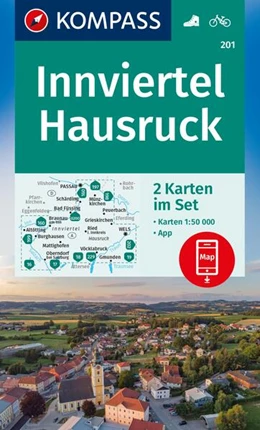 Abbildung von KOMPASS Wanderkarten-Set 201 Innviertel, Hausruck (2 Karten) 1:50.000 | 2. Auflage | 2024 | beck-shop.de