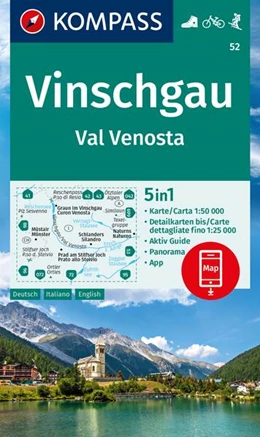 Abbildung von KOMPASS Wanderkarte 52 Vinschgau / Val Venosta 1:50.000 | 2. Auflage | 2024 | beck-shop.de