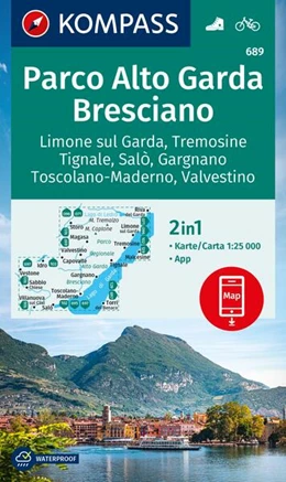 Abbildung von KOMPASS Wanderkarte 689 Parco Alto Garda, Bresciano, Limone sul Garda, Tremosine, Tignale, Salò, Gargnano, Toscolano Maderno, Valvestino 1:25.000 | 1. Auflage | 2024 | beck-shop.de