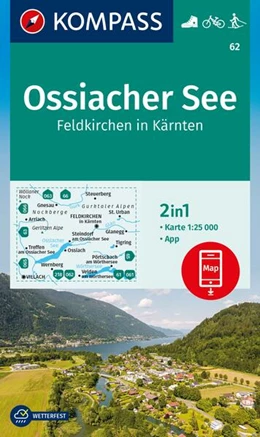 Abbildung von KOMPASS Wanderkarte 62 Ossiacher See, Feldkirchen in Kärnten 1:25.000 | 4. Auflage | 2024 | beck-shop.de