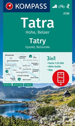Abbildung von KOMPASS Wanderkarte 2130 Tatra Hohe, Belaer / Tatry, Vysoké, Belianske 1:25.000 | 2. Auflage | 2024 | beck-shop.de