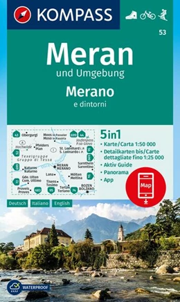 Abbildung von KOMPASS Wanderkarte 53 Meran und Umgebung / Merano e dintorni 1:50.000 | 1. Auflage | 2024 | beck-shop.de