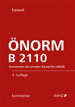 Abbildung von Karasek | ÖNORM B 2110 | 4. Auflage | 2023 | beck-shop.de