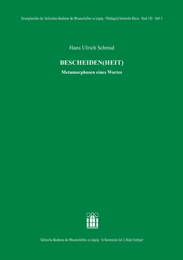 Abbildung von Schmid | 'BESCHEIDEN(HEIT)' | 1. Auflage | 2024 | beck-shop.de