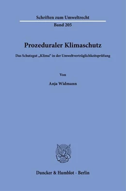 Abbildung von Widmann | Prozeduraler Klimaschutz. | 1. Auflage | 2024 | beck-shop.de