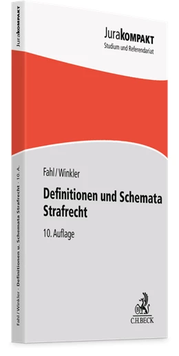 Abbildung von Fahl / Winkler | Definitionen und Schemata Strafrecht | 10. Auflage | 2024 | beck-shop.de