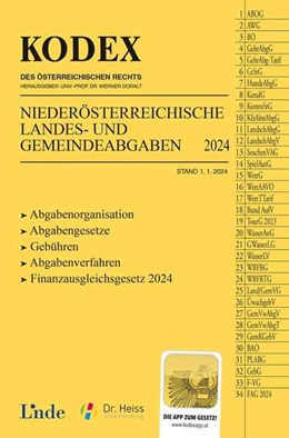 Abbildung von Heiss / Doralt | KODEX NÖ Landes- und Gemeindeabgaben | 1. Auflage | 2024 | beck-shop.de