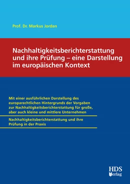 Abbildung von Jordan | Nachhaltigkeitsberichterstattung (ESRS) und ihre Prüfung – eine Darstellung im europäischen Kontext | 1. Auflage | 2024 | beck-shop.de