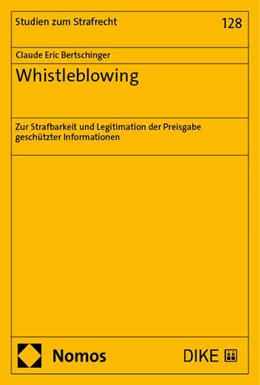 Abbildung von Bertschinger | Whistleblowing | 1. Auflage | 2024 | 128 | beck-shop.de