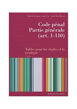 Abbildung von Dongois et al. | Code pénal - Partie générale (art. 1-110) | 5. Auflage | 2025 | beck-shop.de