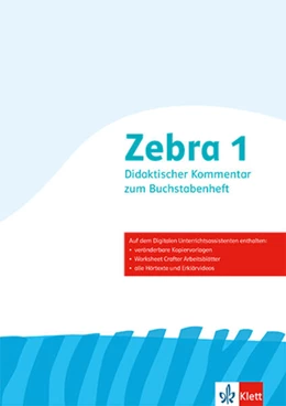 Abbildung von Zebra 1. Didaktischer Kommentar zum Buchstabenheft Klasse 1 | 1. Auflage | 2024 | beck-shop.de
