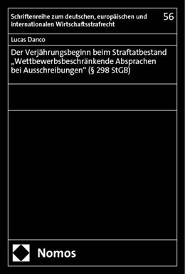 Abbildung von Danco | Der Verjährungsbeginn beim Straftatbestand „Wettbewerbsbeschränkende Absprachen bei Ausschreibungen