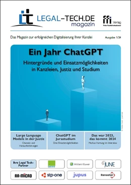 Abbildung von LEGAL-TECH.DE magazin • Ausgabe 1/2024 | | 2024 | beck-shop.de