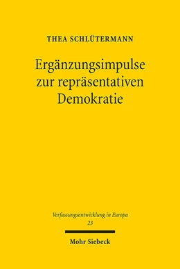 Abbildung von Schlütermann | Ergänzungsimpulse zur repräsentativen Demokratie | 1. Auflage | | 23 | beck-shop.de