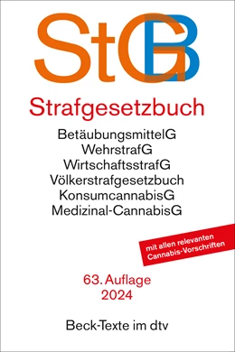 Abbildung von Strafgesetzbuch: StGB | 63. Auflage | 2024 | 5007 | beck-shop.de