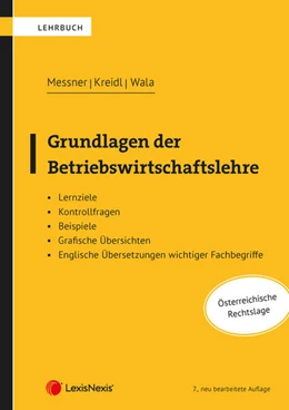 Abbildung von Messner / Kreidl | Grundlagen der Betriebswirtschaftslehre | 7. Auflage | 2024 | beck-shop.de