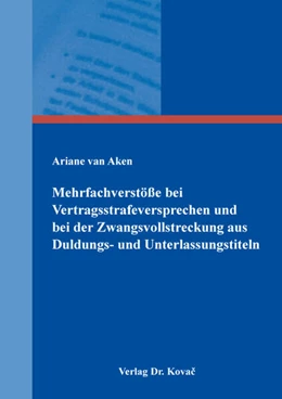 Abbildung von van Aken | Mehrfachverstöße bei Vertragsstrafeversprechen und bei der Zwangsvollstreckung aus Duldungs- und Unterlassungstiteln | 1. Auflage | 2024 | 56 | beck-shop.de