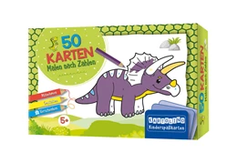 Abbildung von 50 Karten Malen nach Zahlen - Dinosaurier | 1. Auflage | 2024 | beck-shop.de