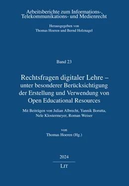 Abbildung von Hoeren | Rechtsfragen digitaler Lehre - unter besonderer Berücksichtigung der Erstellung und Verwendung von Open Educational Resources | 1. Auflage | 2023 | beck-shop.de