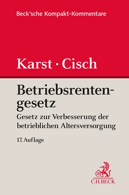Abbildung von Karst / Kruip | Betriebsrentengesetz: BetrAVG | 17. Auflage | 2026 | beck-shop.de
