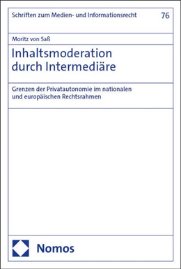 Abbildung von Saß | Inhaltsmoderation durch Intermediäre | 1. Auflage | 2024 | 76 | beck-shop.de