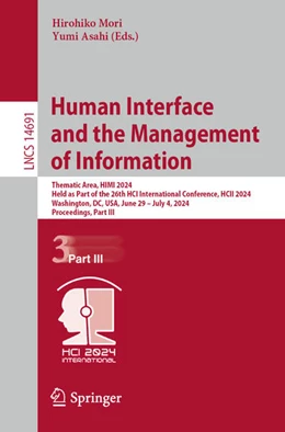 Abbildung von Mori / Asahi | Human Interface and the Management of Information | 1. Auflage | 2024 | beck-shop.de