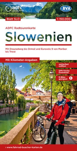 Abbildung von Allgemeiner Deutscher Fahrrad-Club e. V. (ADFC) / BVA BikeMedia GmbH | ADFC-Radtourenkarte SLO Slowenien 1:150.000, reiß- und wetterfest, E-Bike geeignet, GPS-Tracks Download, mit Kilometer-Angaben | 1. Auflage | 2024 | beck-shop.de