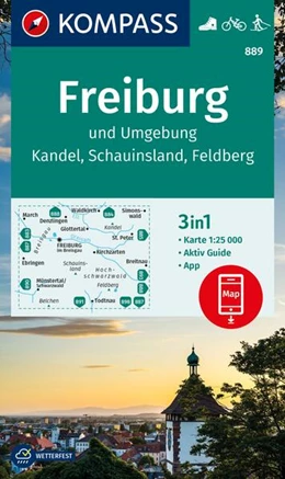 Abbildung von KOMPASS Wanderkarte 889 Freiburg und Umgebung, Kandel, Schauinsland, Feldberg 1:25.000 | 1. Auflage | 2024 | beck-shop.de