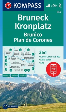 Abbildung von KOMPASS Wanderkarte 045 Bruneck, Kronplatz / Brunico, Plan de Corones 1:25.000 | 2. Auflage | 2025 | beck-shop.de