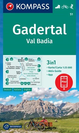 Abbildung von KOMPASS Wanderkarte 51 Gadertal / Val Badia 1:25.000 | 1. Auflage | 2024 | beck-shop.de