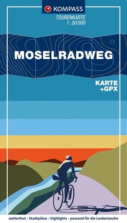 Abbildung von KOMPASS Fahrrad-Tourenkarte Moselradweg von Schengen nach Koblenz 1:50.000 | 2. Auflage | 2024 | beck-shop.de