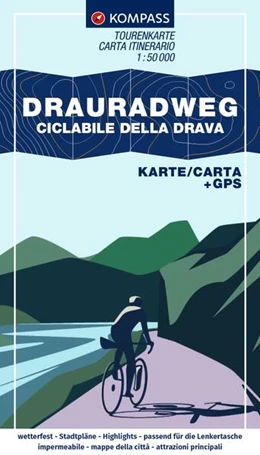 Abbildung von KOMPASS Fahrrad-Tourenkarte Drauradweg - Ciclabile della Drava 1:50.000 | 2. Auflage | 2024 | beck-shop.de