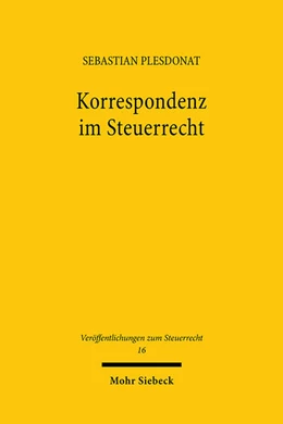 Abbildung von Plesdonat | Korrespondenz im Steuerrecht | 1. Auflage | 2024 | 16 | beck-shop.de