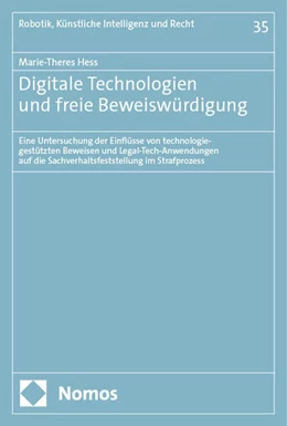 Abbildung von Hess | Digitale Technologien und freie Beweiswürdigung | 1. Auflage | 2023 | beck-shop.de