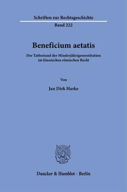 Abbildung von Harke | Beneficium aetatis. | 1. Auflage | 2024 | beck-shop.de