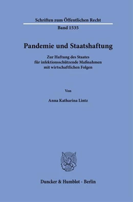 Abbildung von Lintz | Pandemie und Staatshaftung | 1. Auflage | 2024 | beck-shop.de