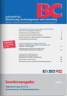 Abbildung von BC Sonderausgabe »Digitalisierung, KI & Co. - Konsequenzen im Rechnungswesen« | 1. Auflage | 2024 | beck-shop.de