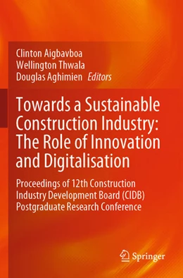 Abbildung von Aigbavboa / Aghimien | Towards a Sustainable Construction Industry: The Role of Innovation and Digitalisation | 1. Auflage | 2024 | beck-shop.de