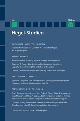 Abbildung von Sandkaulen / Quante | Hegel-Studien Band 50 | 1. Auflage | 2017 | beck-shop.de