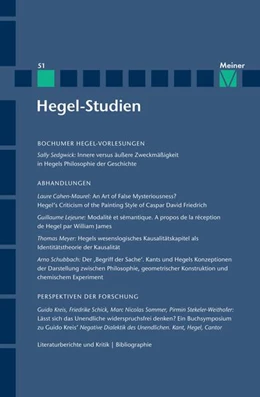 Abbildung von Sandkaulen / Quante | Hegel-Studien Band 51 | 1. Auflage | 2018 | beck-shop.de