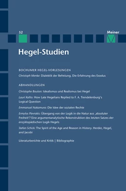 Abbildung von Sandkaulen / Quante | Hegel-Studien Band 52 | 1. Auflage | 2019 | beck-shop.de