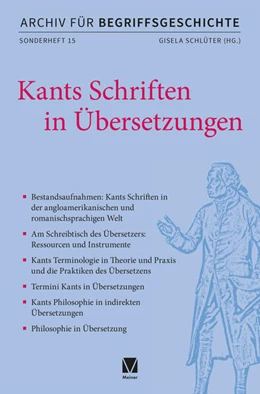 Abbildung von Schlüter | Kants Schriften in Übersetzungen | 1. Auflage | 2020 | beck-shop.de