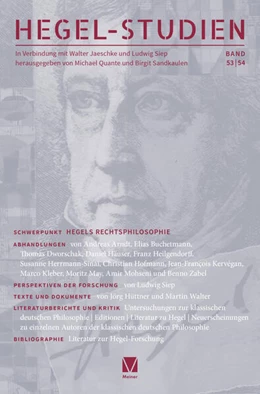 Abbildung von Quante / Sandkaulen | Hegel-Studien Band 53/54 | 1. Auflage | 2020 | beck-shop.de