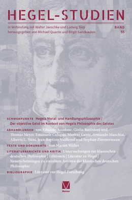 Abbildung von Quante / Sandkaulen | Hegel-Studien Band 55 | 1. Auflage | 2021 | beck-shop.de